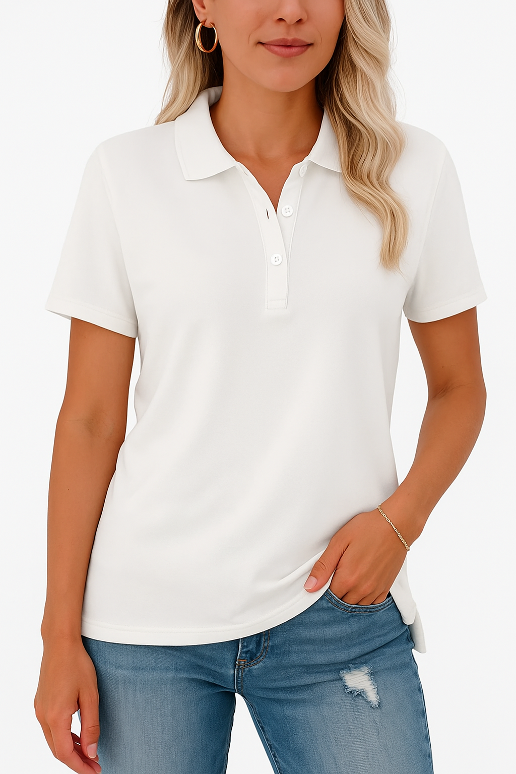 Sanna – Elegant Piqueskjorte