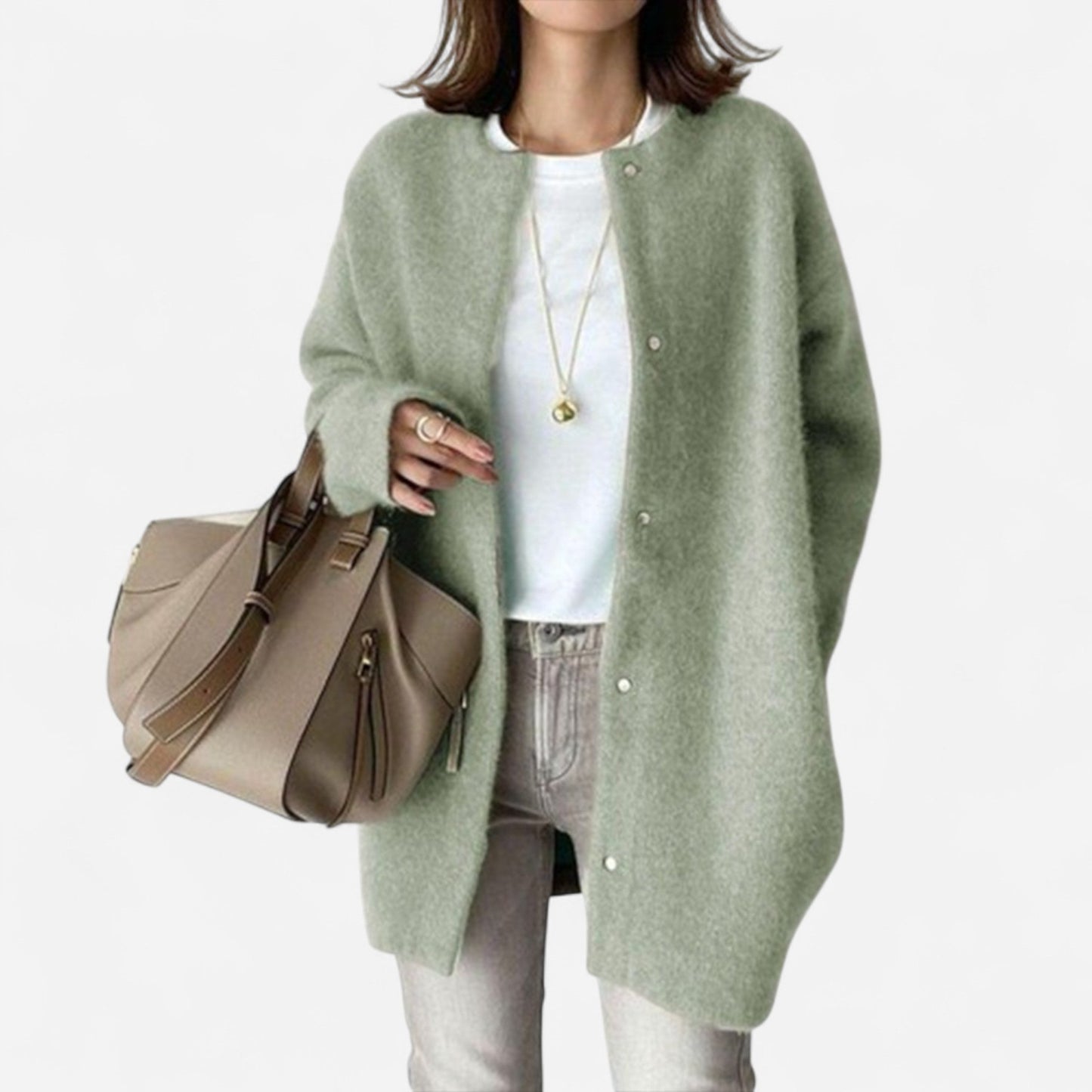 Brynja | Lang Cardigan med Trykknapper