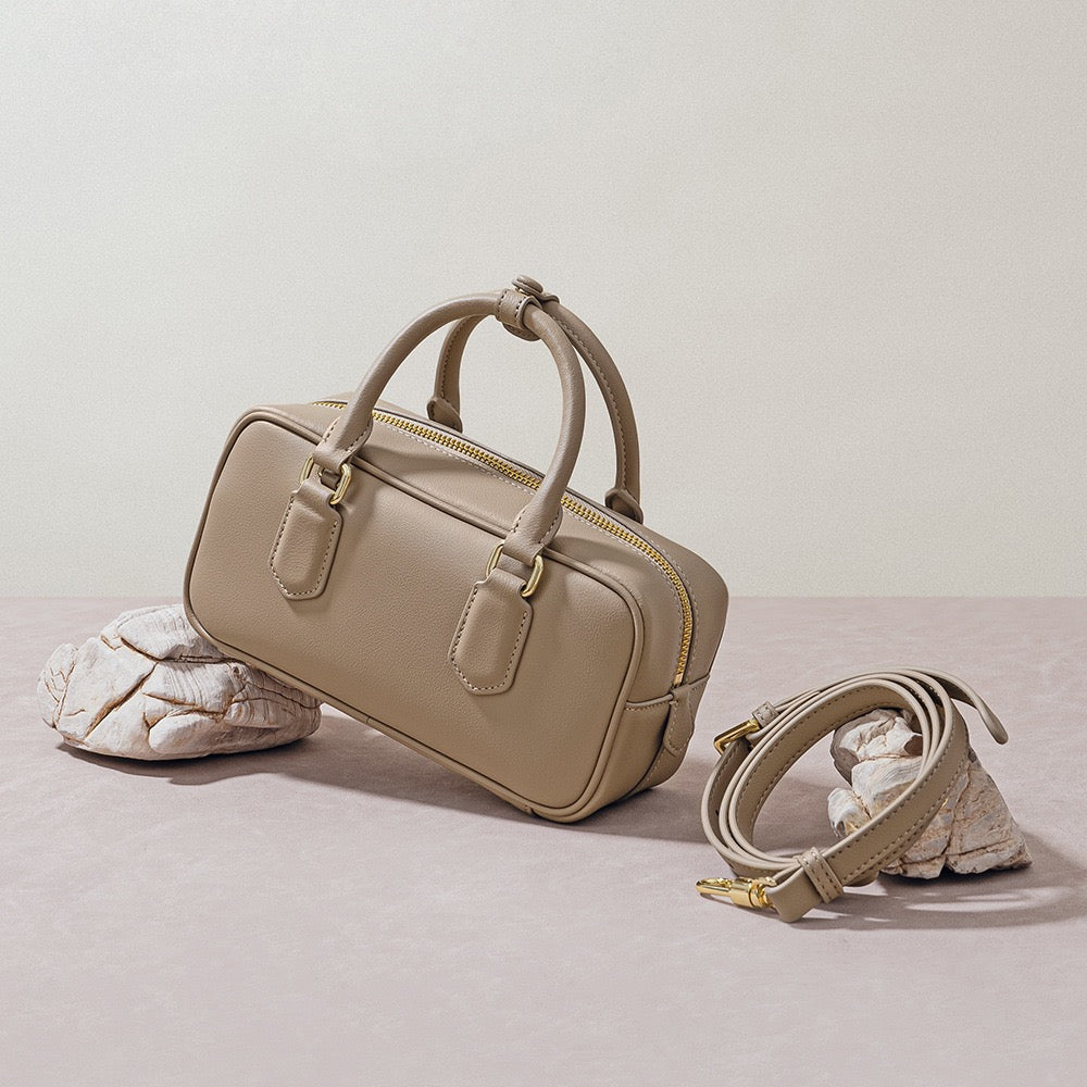 Audlinn | Vintage Ekte Lær Crossbody Veske