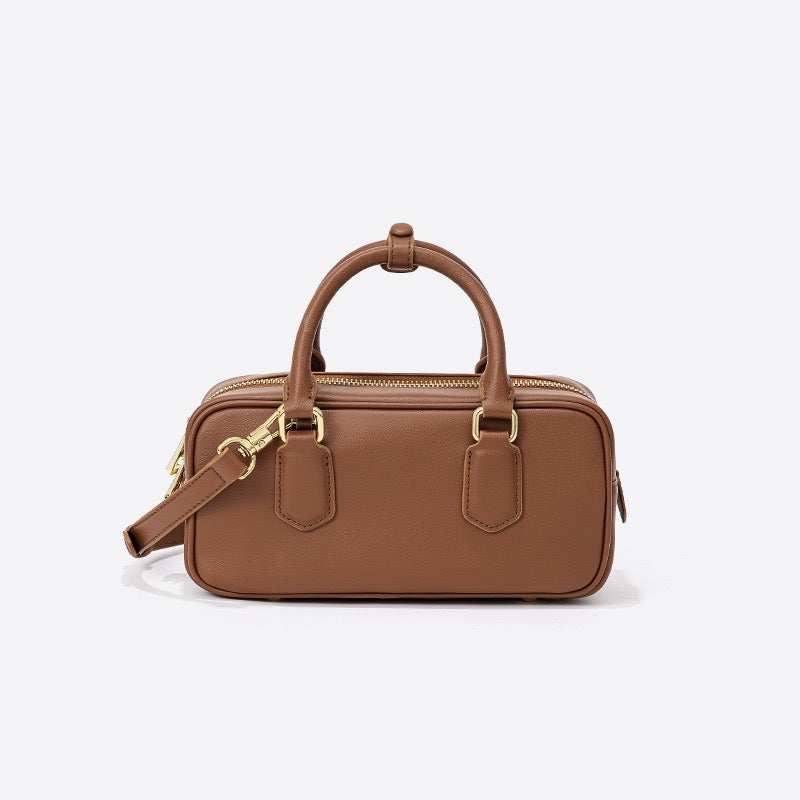 Audlinn | Vintage Ekte Lær Crossbody Veske