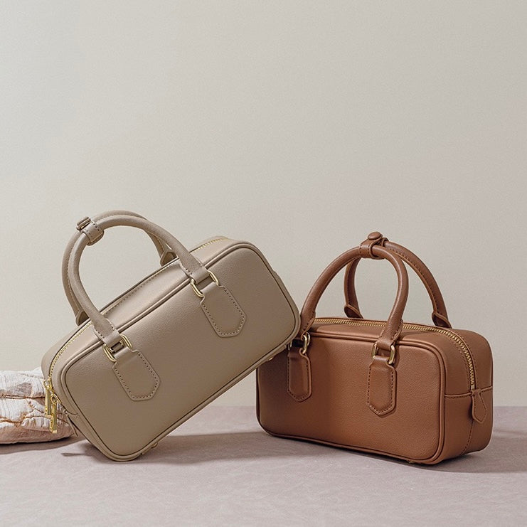 Audlinn | Vintage Ekte Lær Crossbody Veske