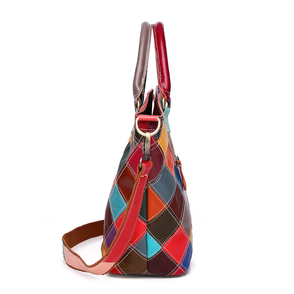 Gerdine | Fargerik Patchwork Skinnveske