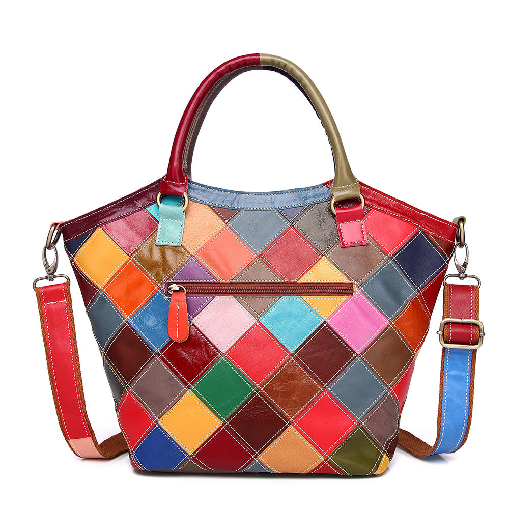 Gerdine | Fargerik Patchwork Skinnveske