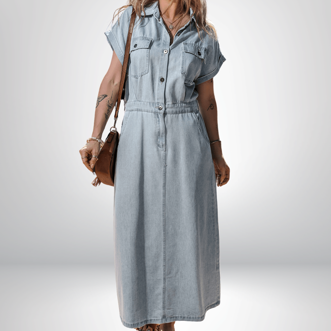 Celine | Elegant Denim Kjole