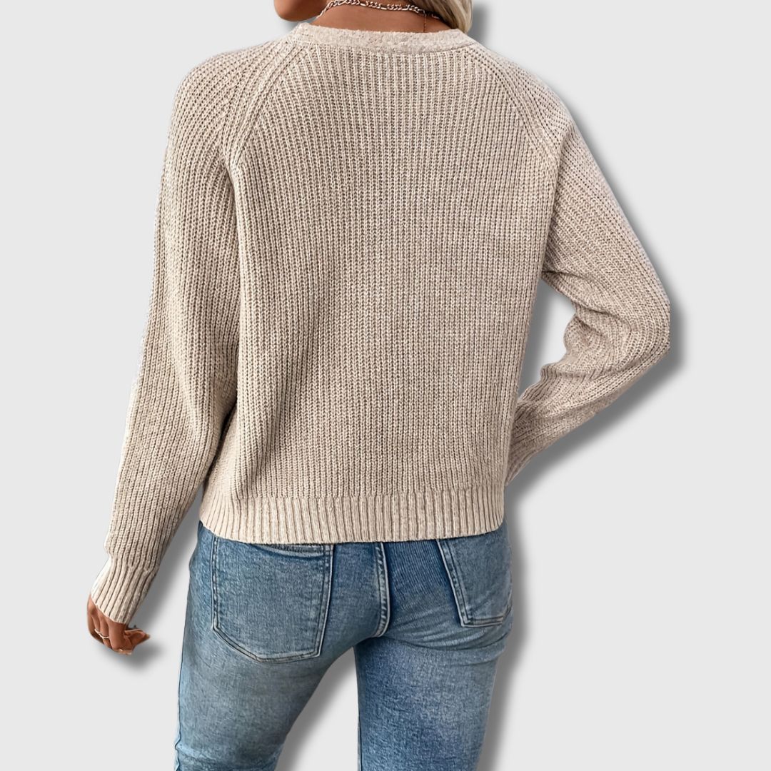 Ingeborg | Cardigan med V-hals og Knapper