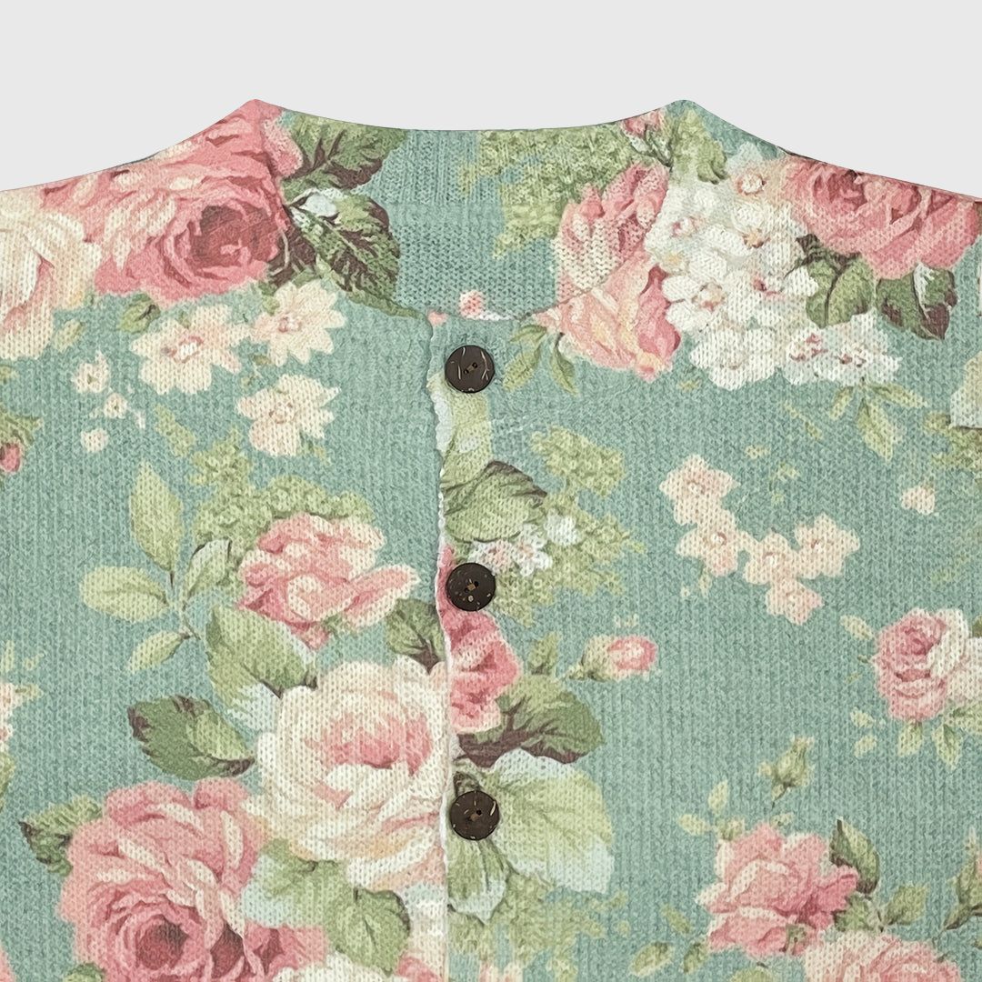 Gunvor | Blomstrete Cardigan med Knapper