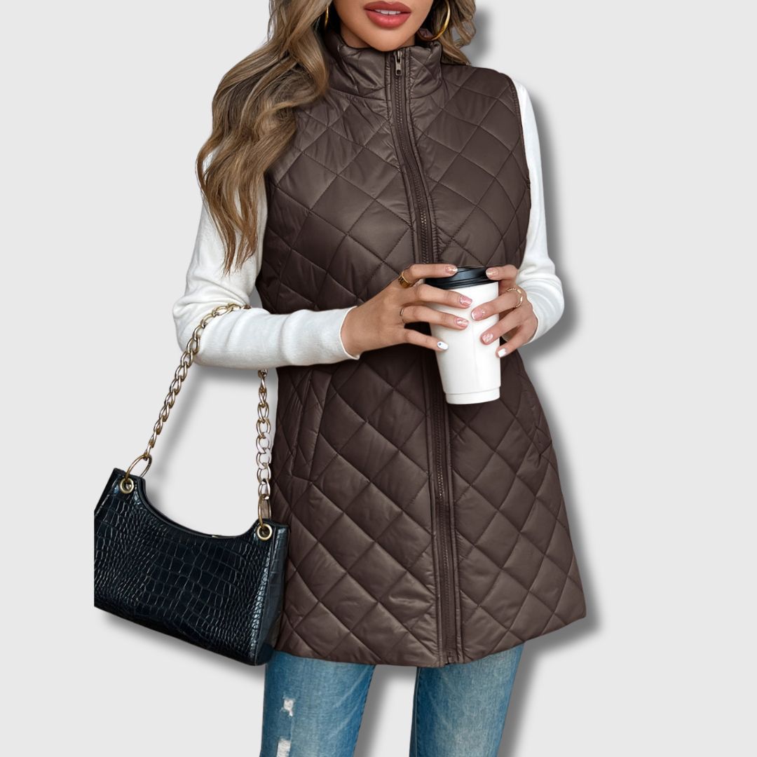 Liv | Quiltet Vest med Varme og Eleganse