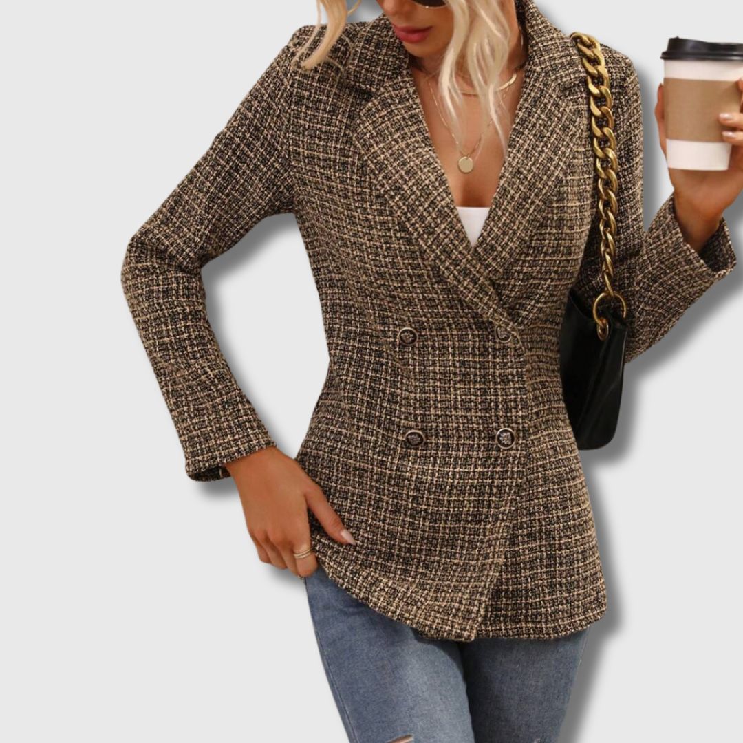 Maren | Dobbeltspent Mønstret Blazer