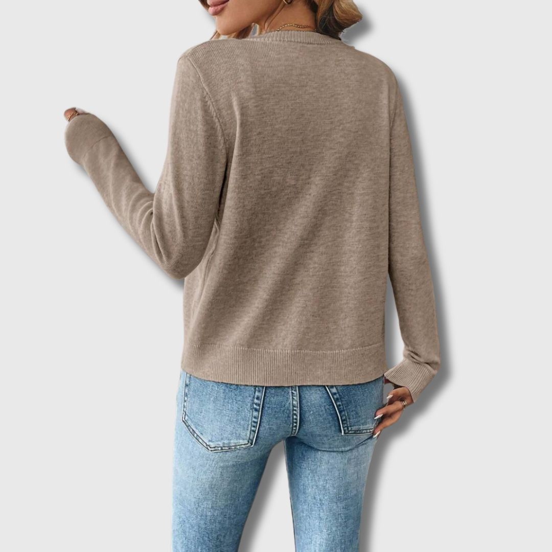 Johanne | Klassisk Cardigan med Perleknapper