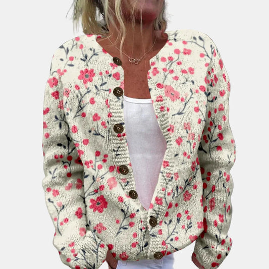 Mariot | Sofistikert Blomster Cardigan