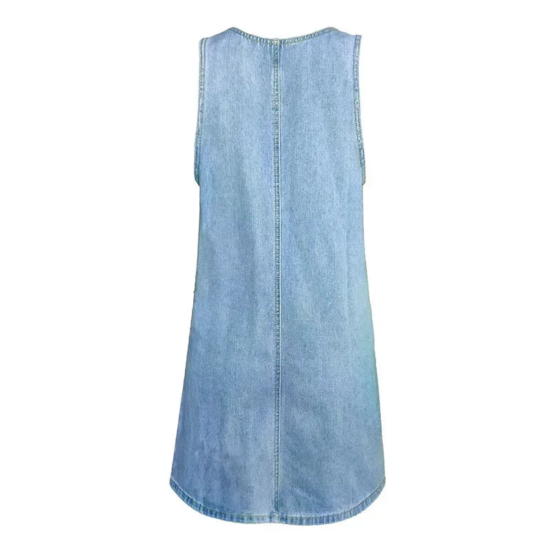Petra | Praktisk og Lett Denim Sommerkjole