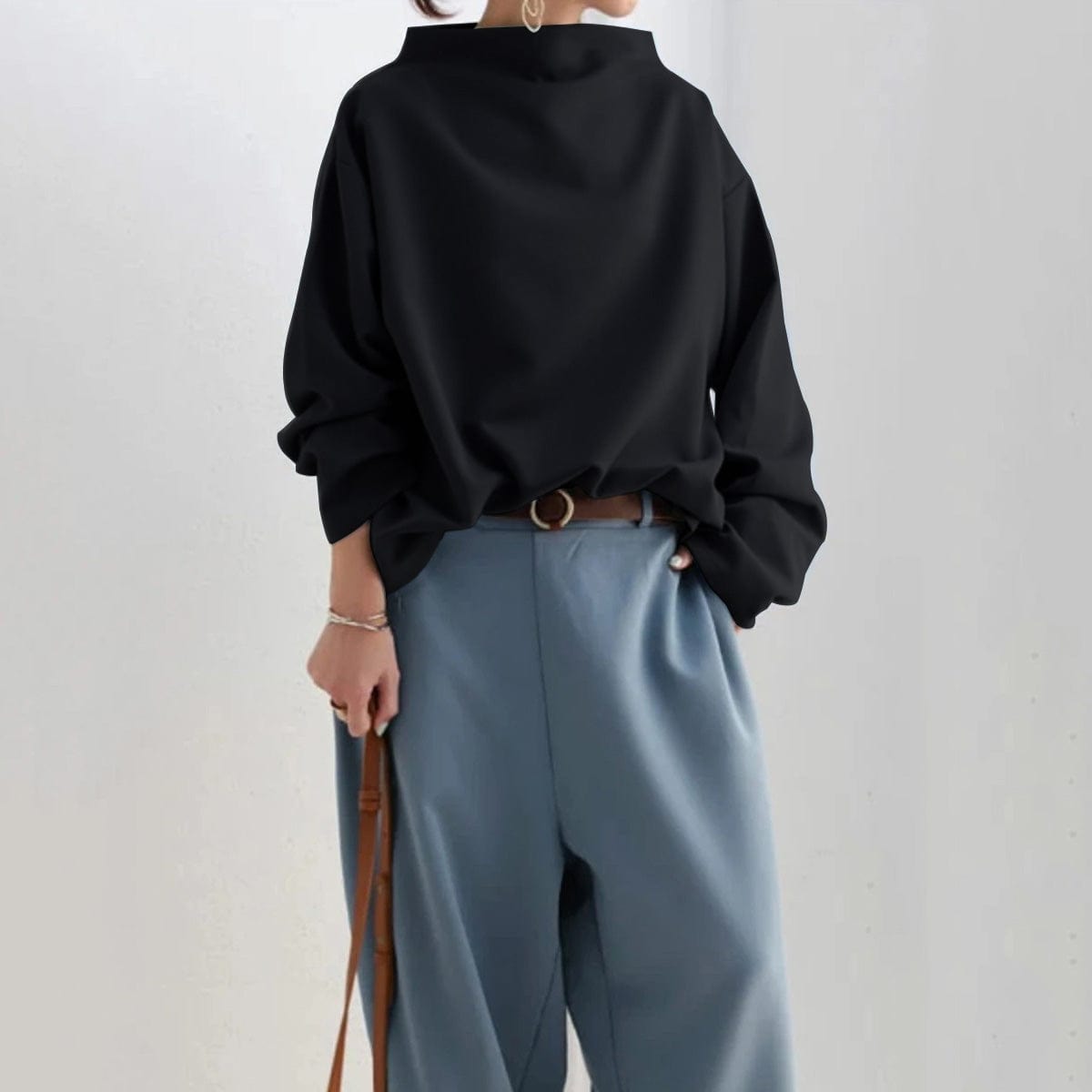 Bergitta | Elegant Høyhalset Topp