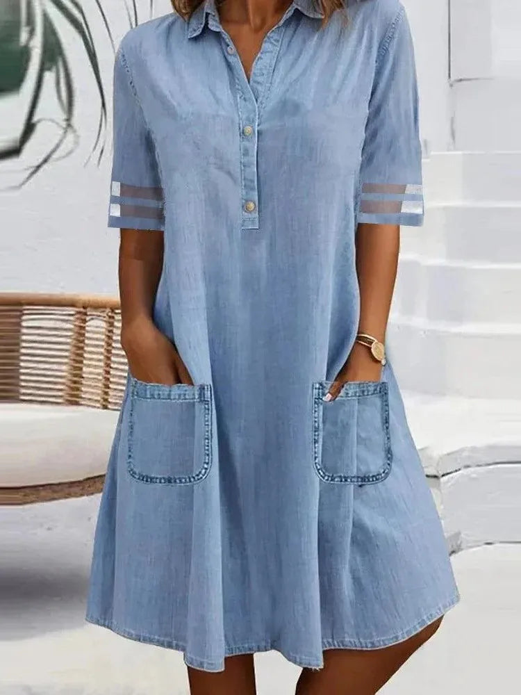 Nikoline | Denim Lett Kjole