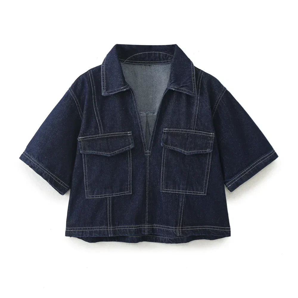 Pernille | V-Hals Denim Sett