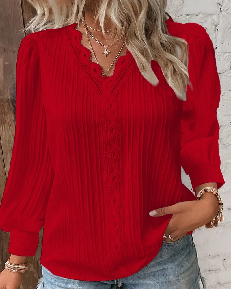 Mélissa | Elegant Bluse med Delikate Detaljer