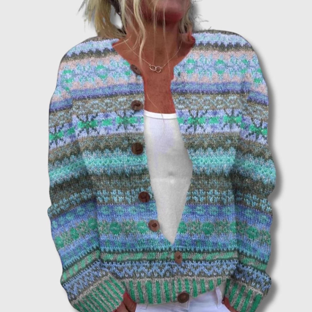 Ingrid | Cardigan med Struktur og Eleganse
