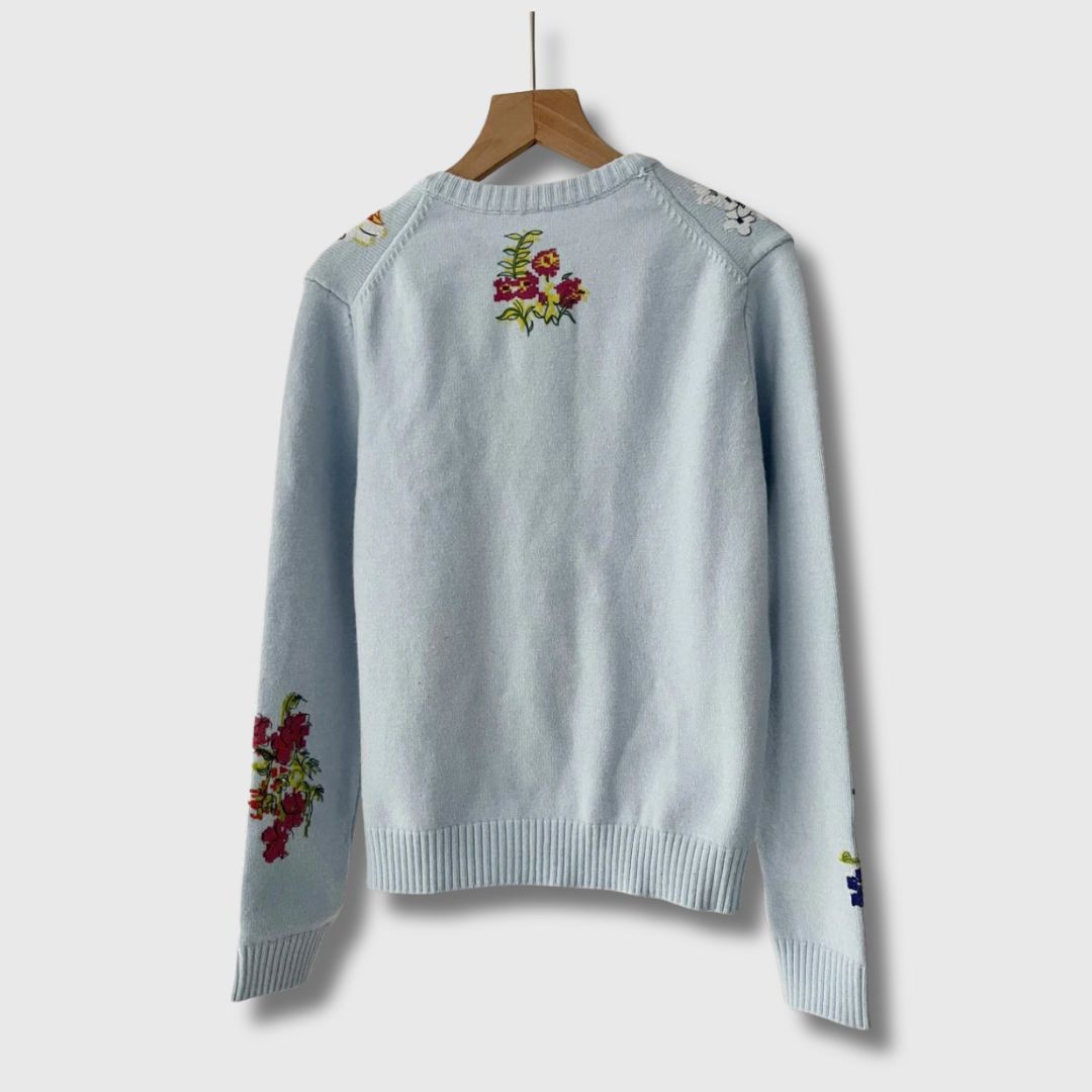 Astrid | Blomstret Cardigan med Knapper