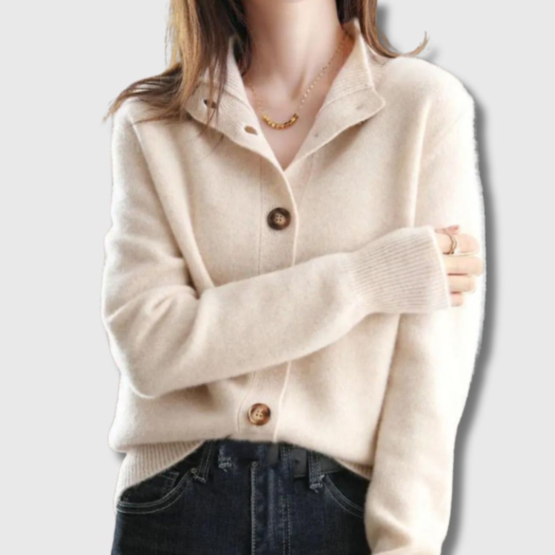 Ida | Figursydd Cardigan med Belte og Knapper