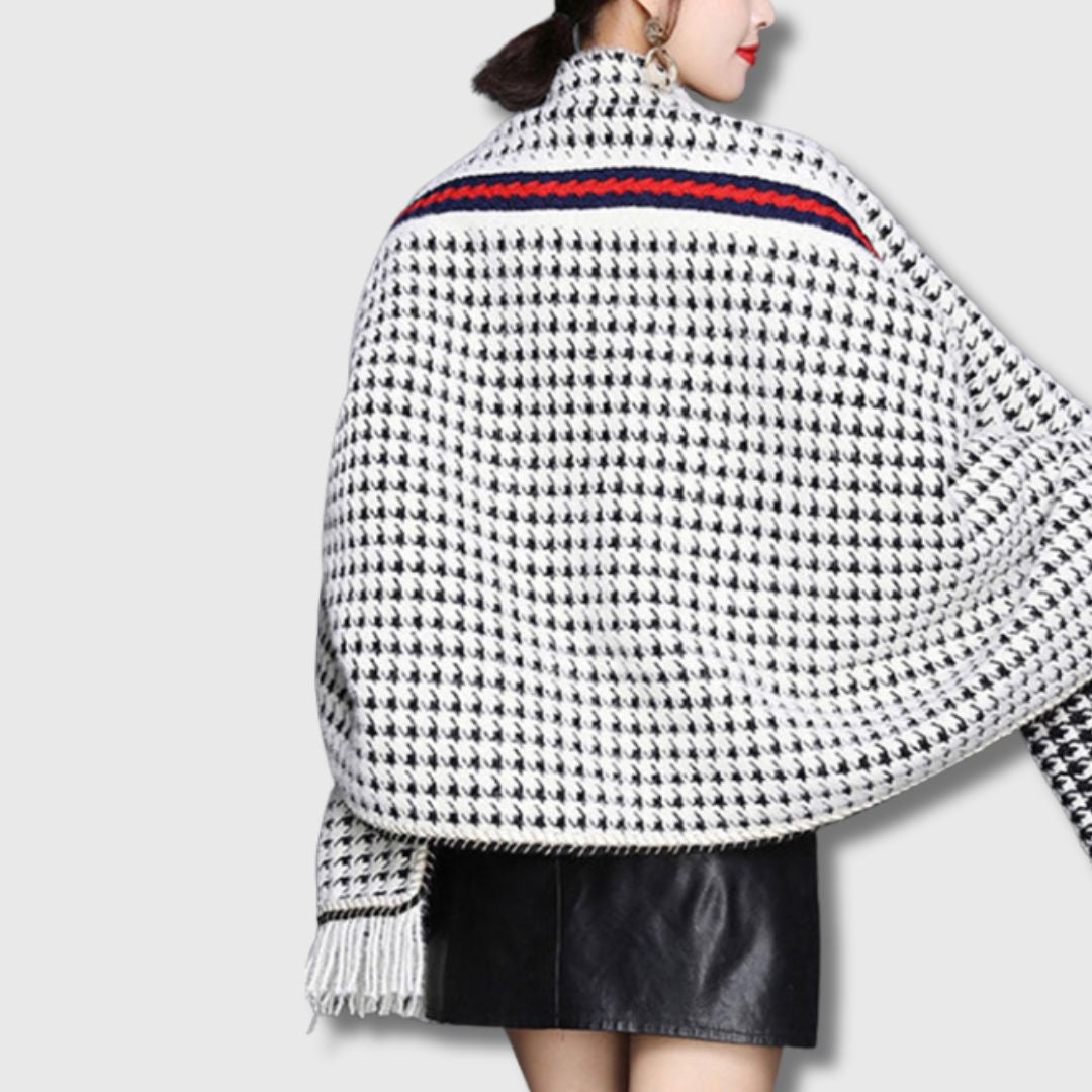 Alva | Cardigan med Patchwork og Eleganse