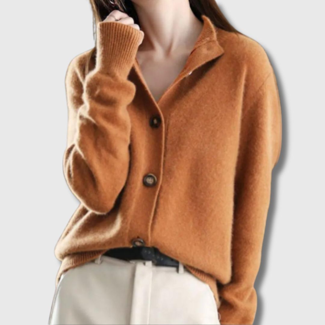 Ida | Figursydd Cardigan med Belte og Knapper