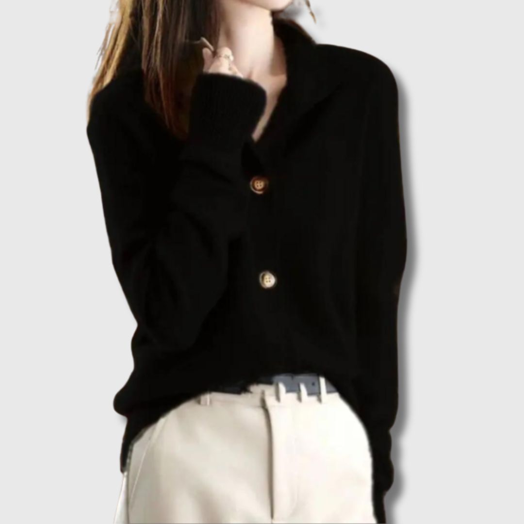 Ida | Figursydd Cardigan med Belte og Knapper