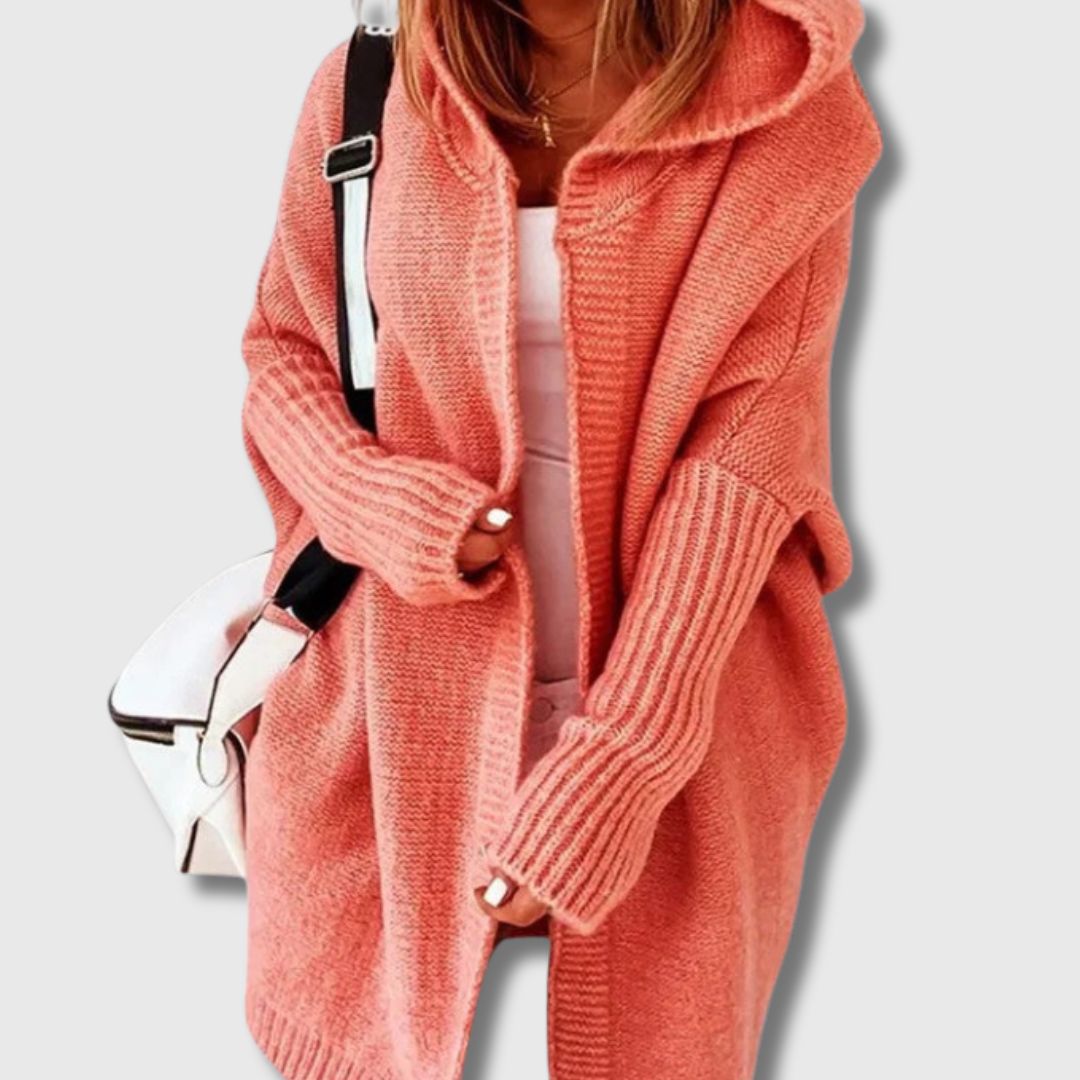 Sunniva | Lang Cardigan med Hette