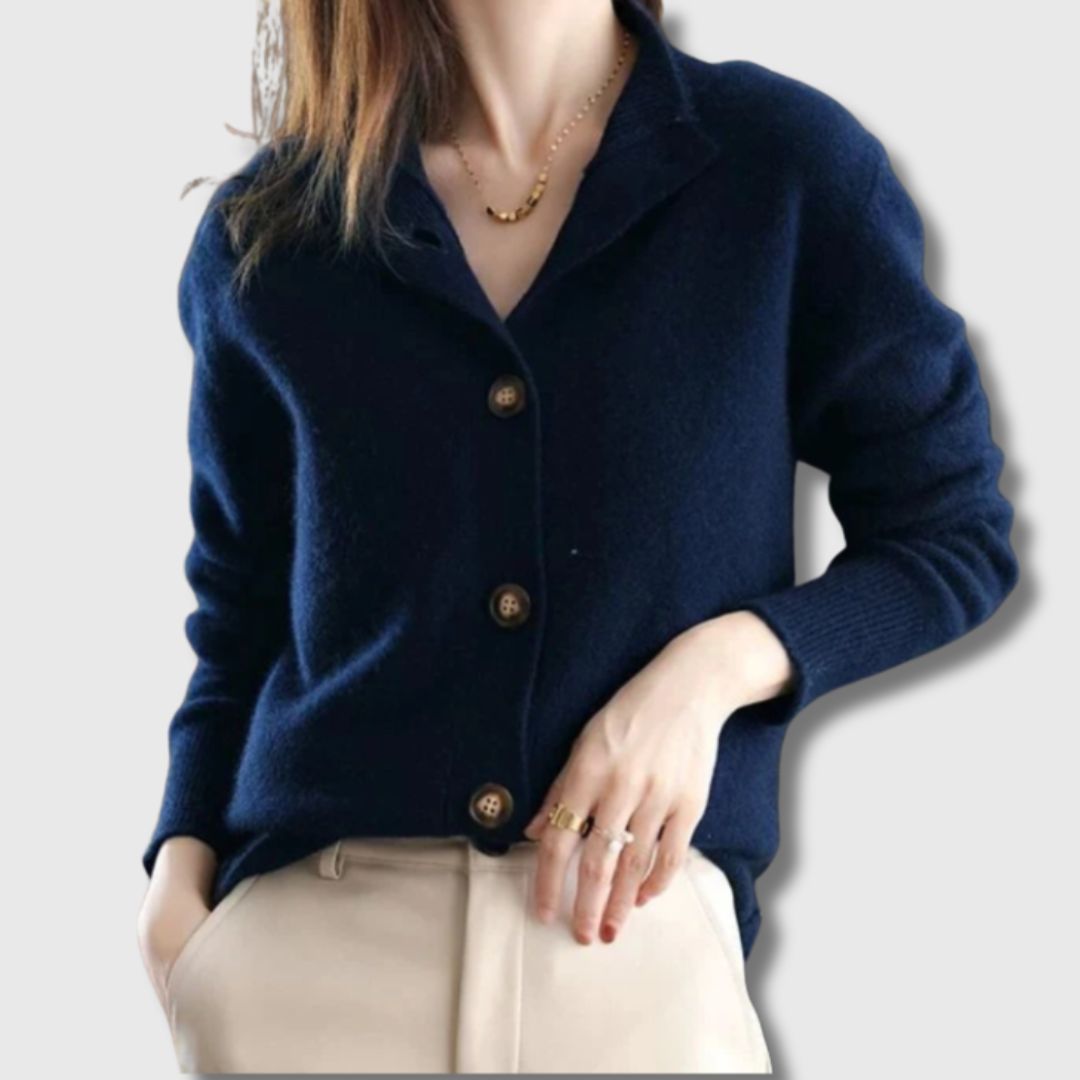 Ida | Figursydd Cardigan med Belte og Knapper
