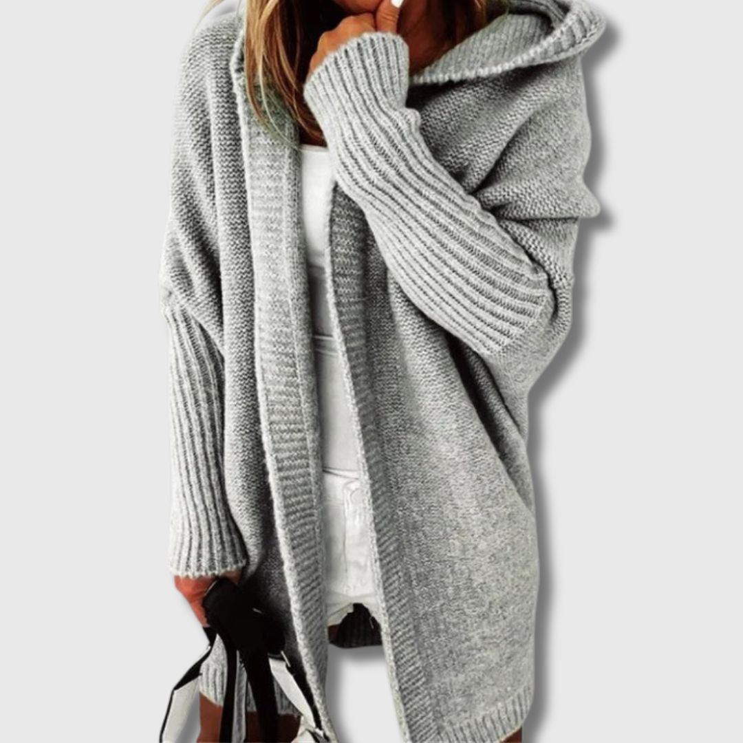Sunniva | Lang Cardigan med Hette