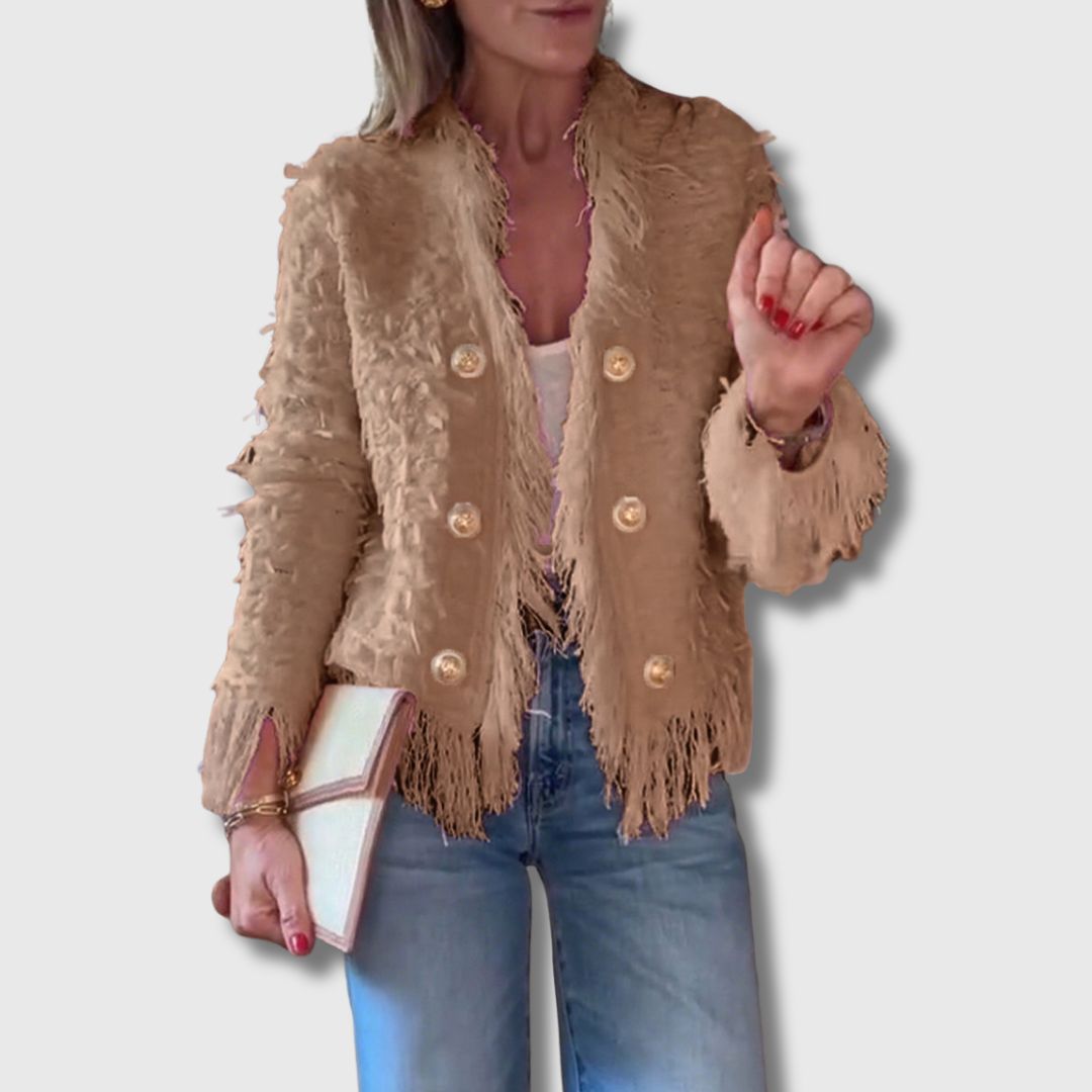 Soline | Cardigan med Frynser og Eleganse