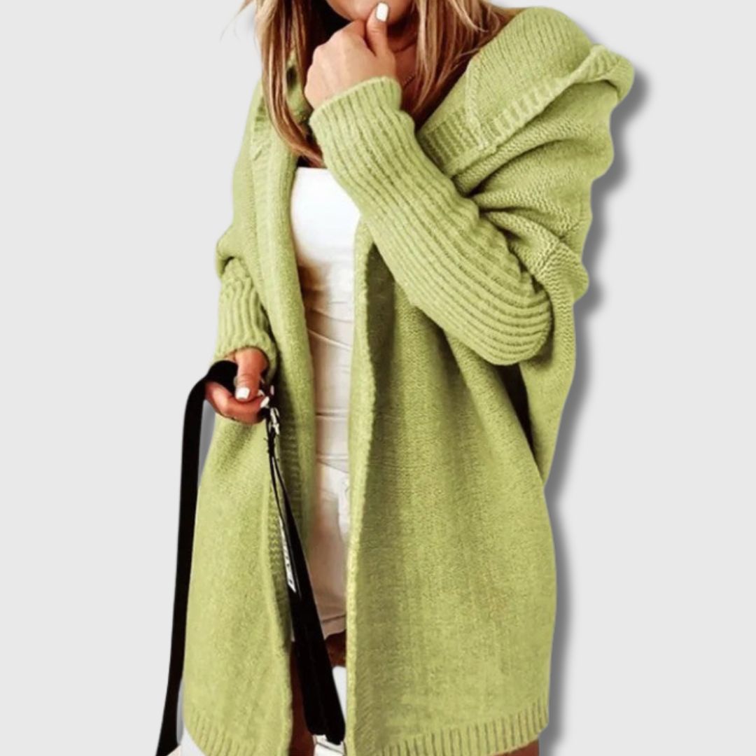 Sunniva | Lang Cardigan med Hette