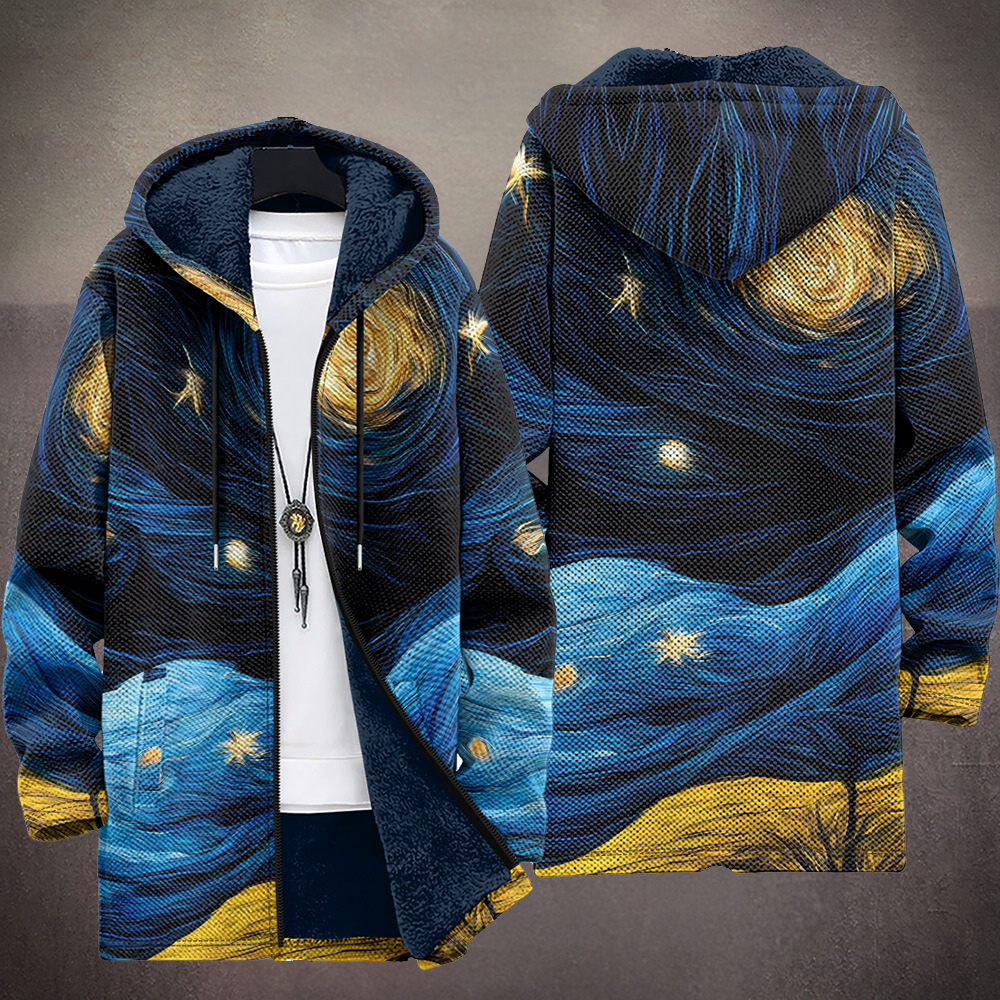 Ingvild | Kunstnerisk Cardigan med Inspirerende Nattmotiv