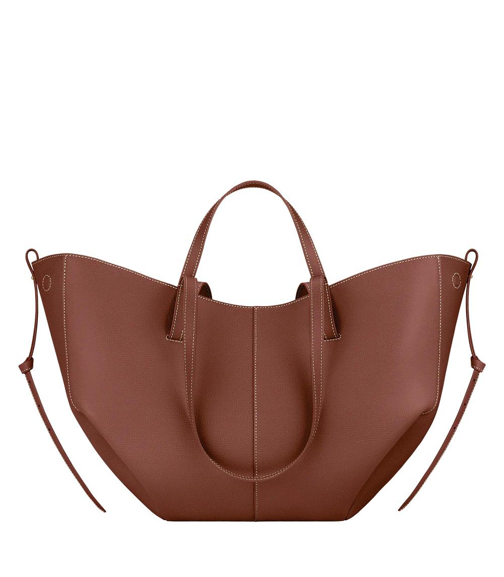 Mara | Taupe Skinn Toteveske i Oversized Design