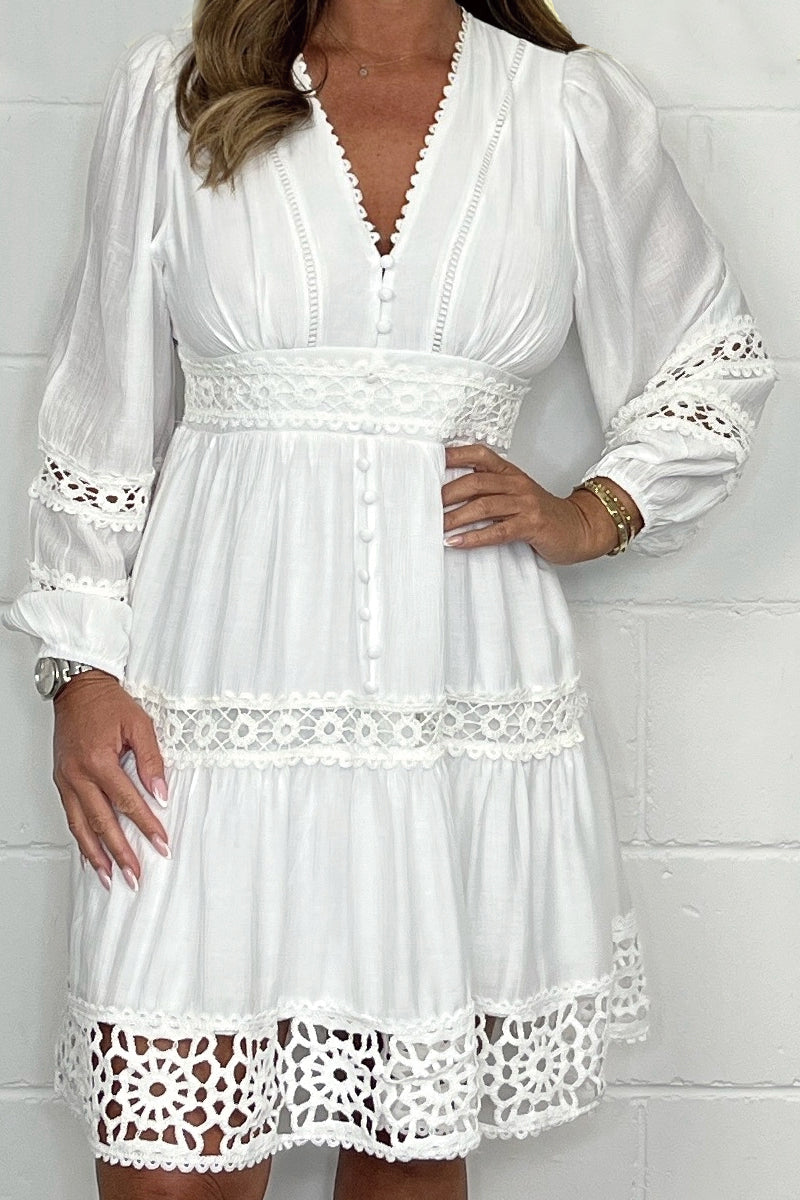 Holly - Komfortabel Blondekjole