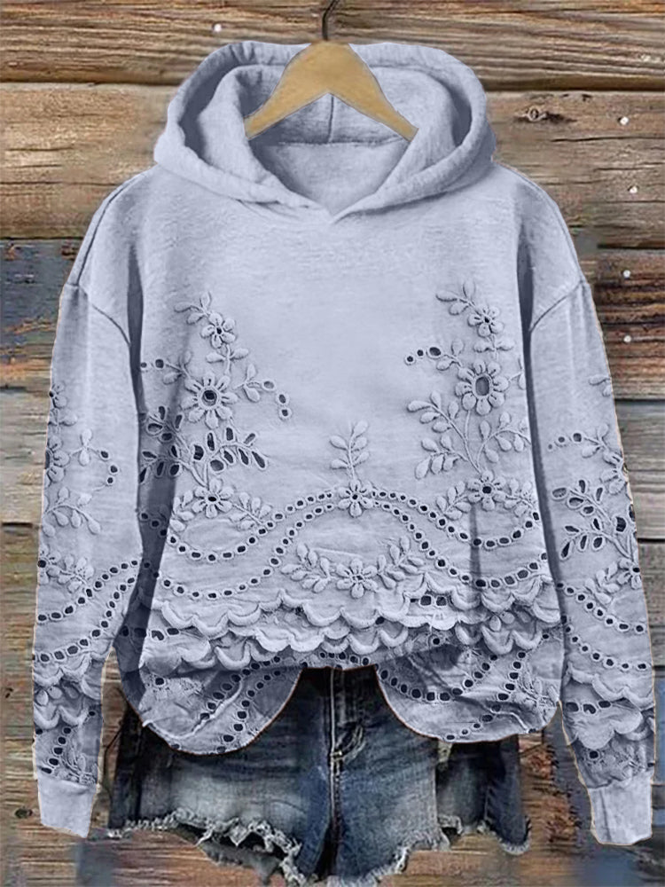 Alvelin - Retro Trykt Hoodie