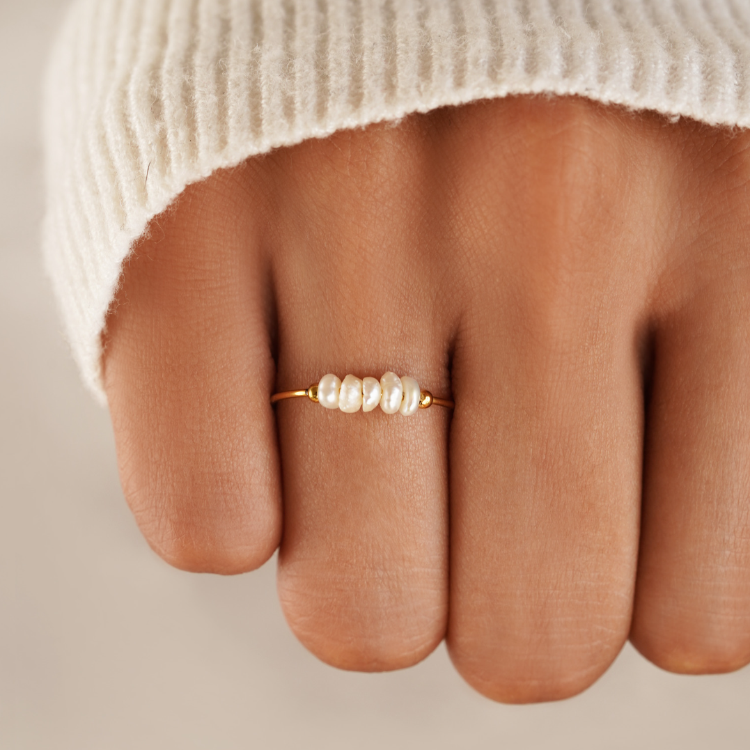 Célestiane | Ring Med Ferskvannsperler
