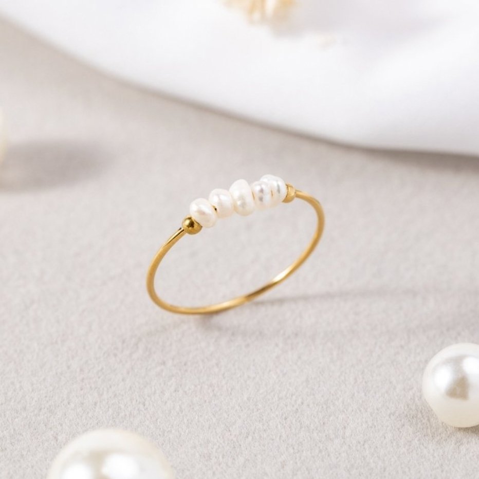 Célestiane | Ring Med Ferskvannsperler