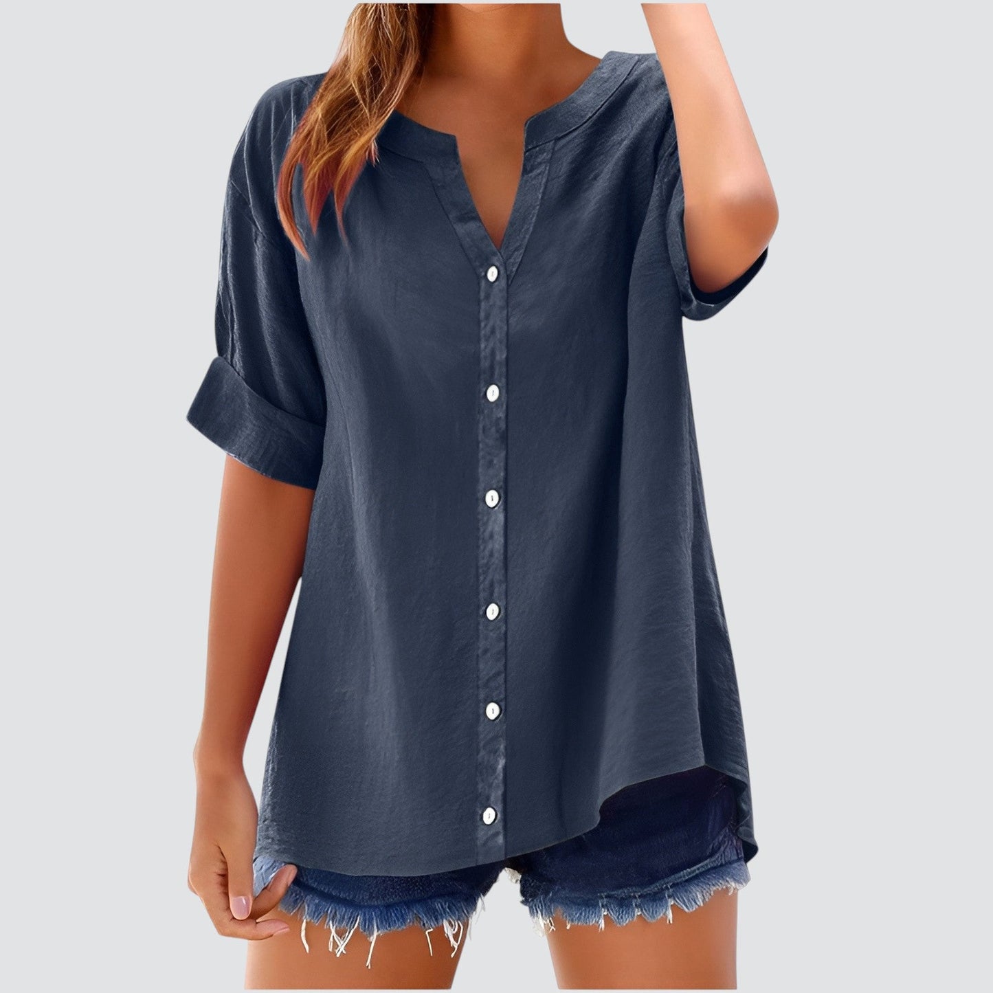 Eivor | Sommerlig linkebluse med knapper