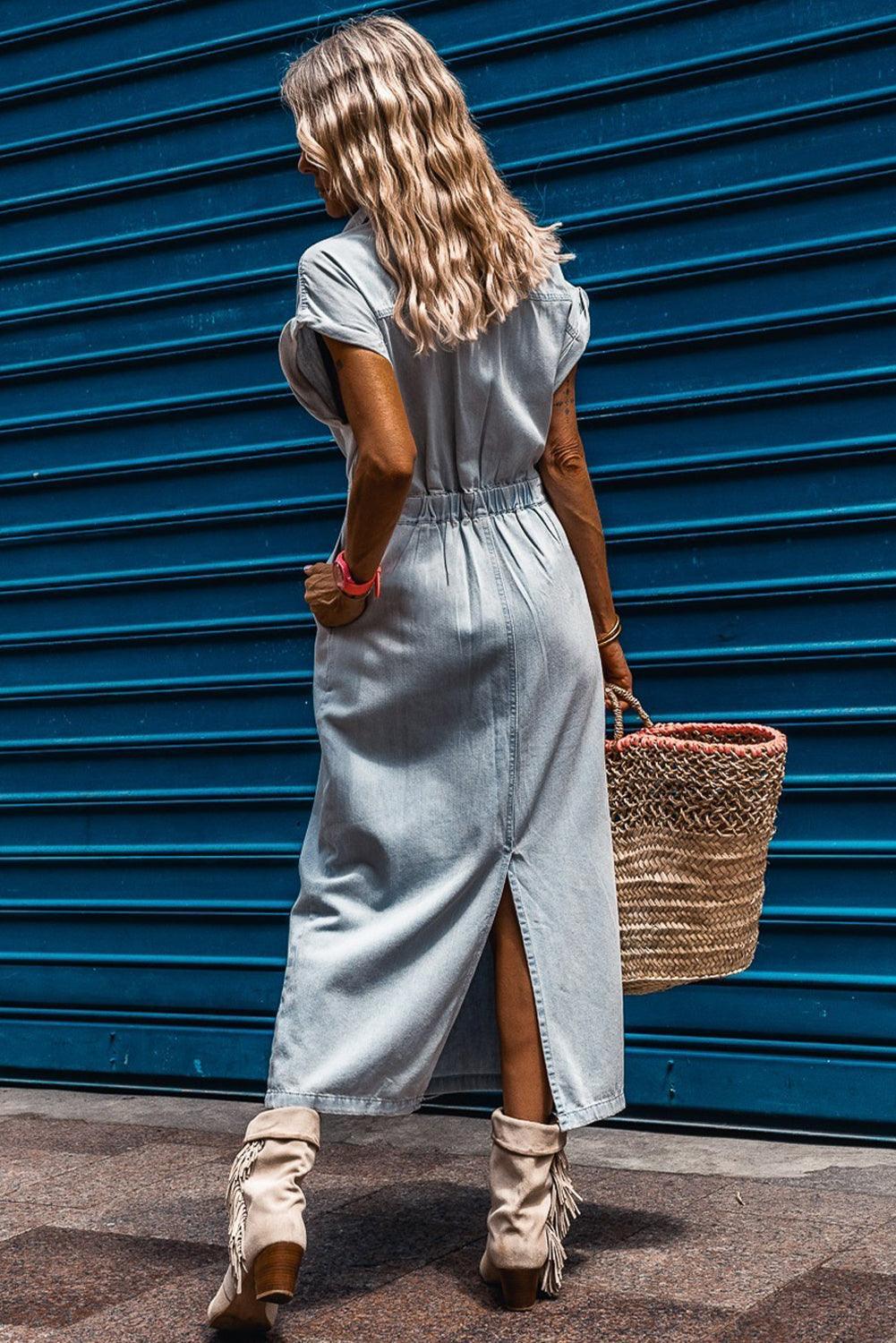 Celine | Elegant Denim Kjole