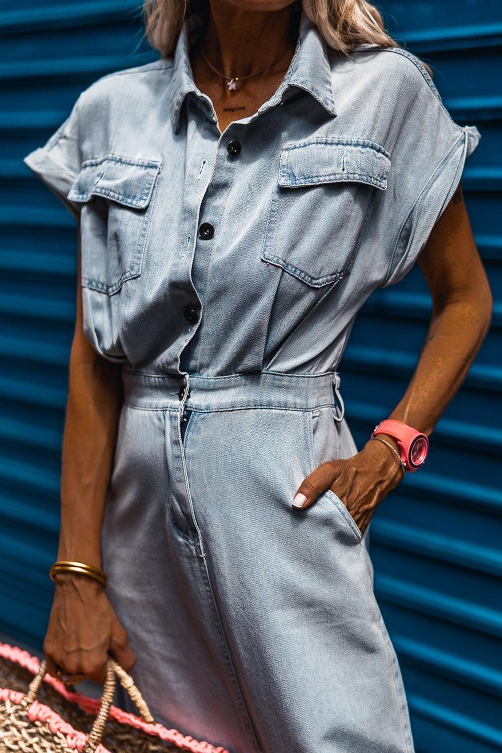 Celine | Elegant Denim Kjole