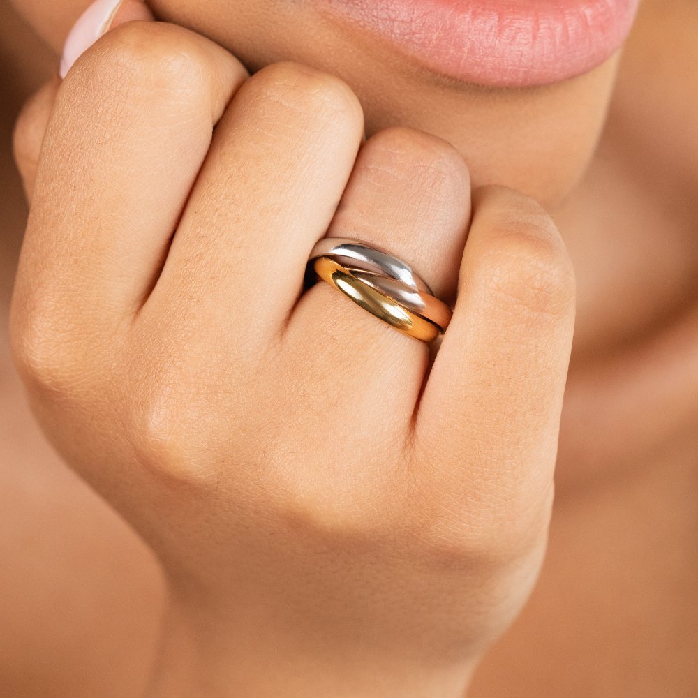 Everlynn – Tre-Farget Loop Ring