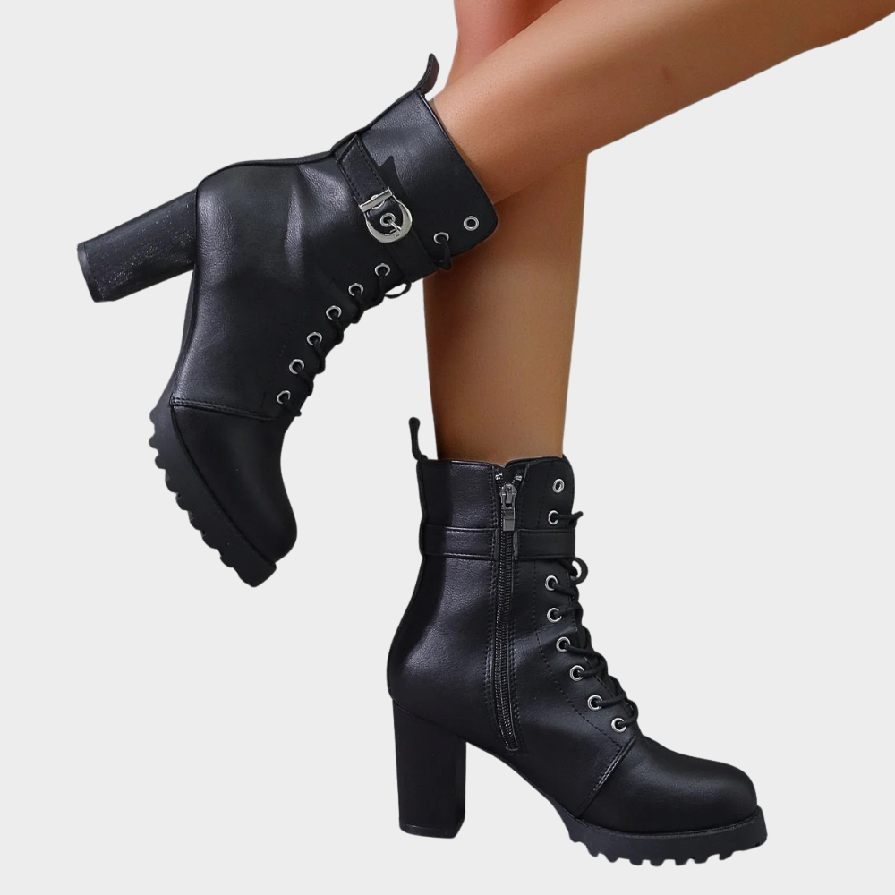 Quinn | Flared Heel Ankelstøvler