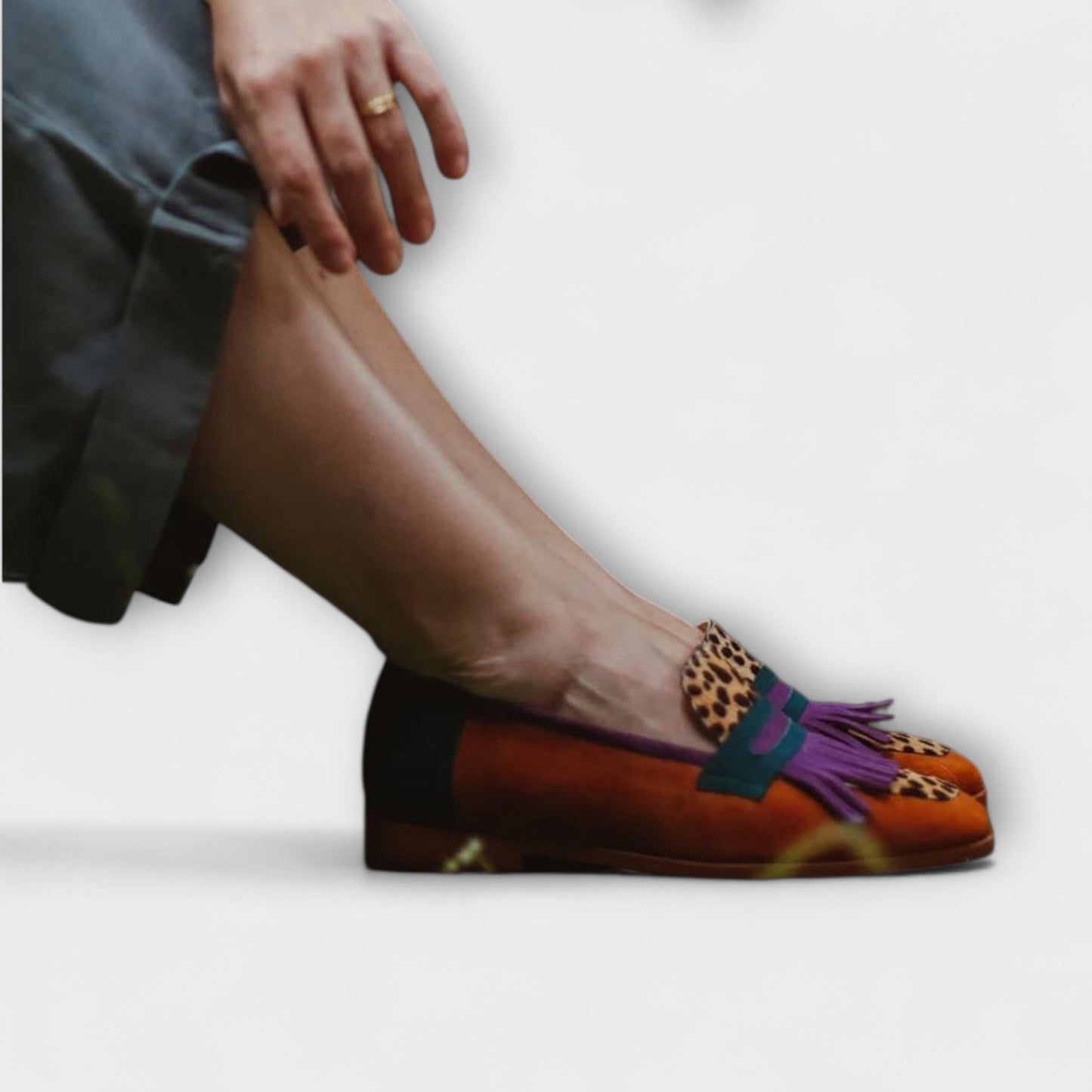 Adele | Statement-loafers med frynser og mønsterdetaljer