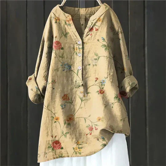 Norbjørg | Kunstnerisk Bluse Med Blomstertrykk