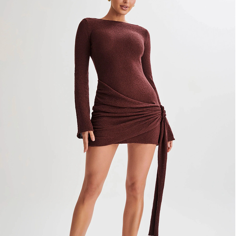 Lola | Knitted Drape Detail Dress