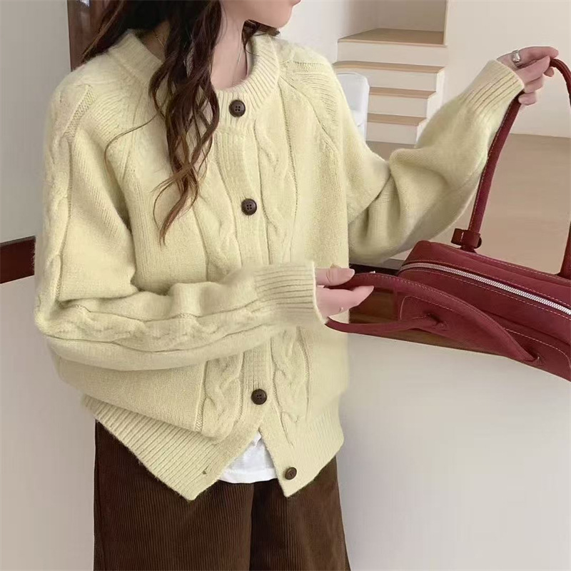 Ljosine | Kabelstrikket Cardigan Med Knapper