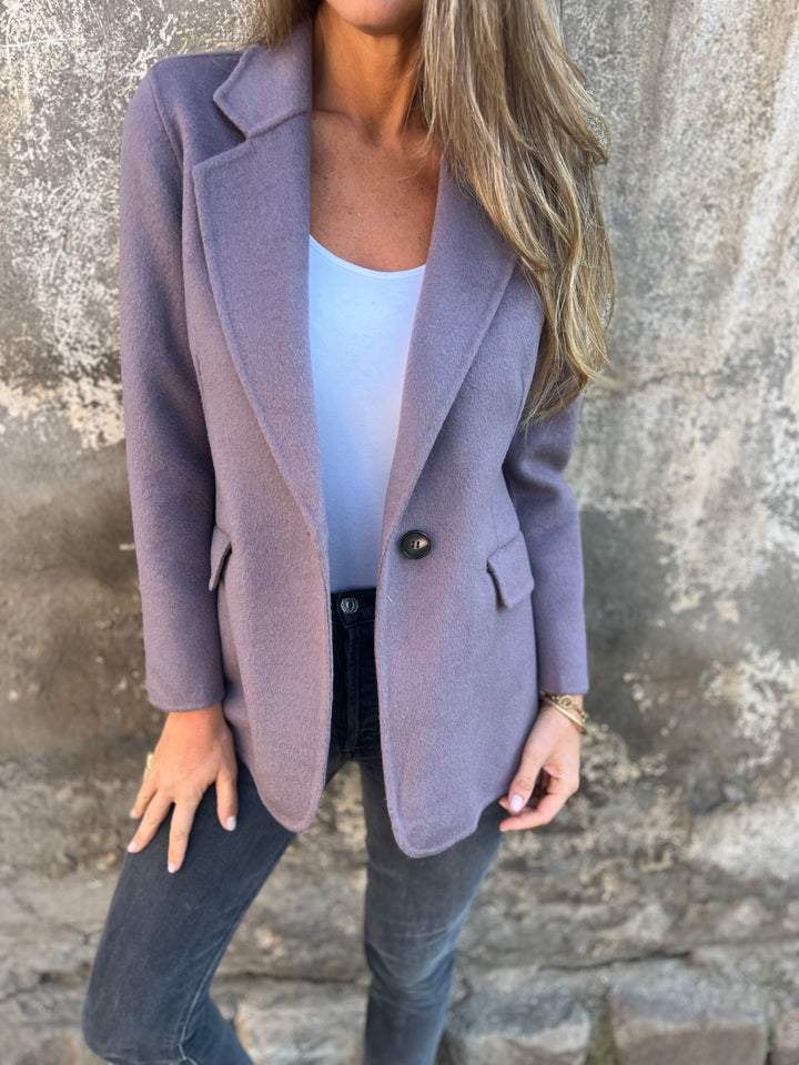 Lene | Elegant Jakke med Strukturert Preg