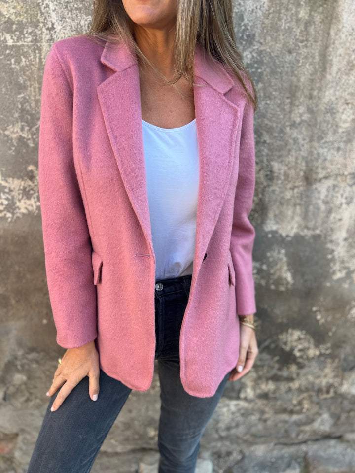 Lene | Elegant Jakke med Strukturert Preg