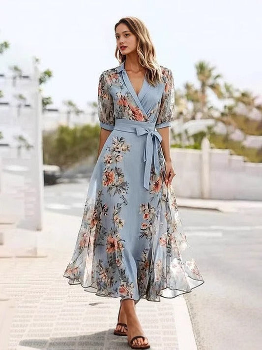 ORIELA – ELEGANT V-HALS KJOLE