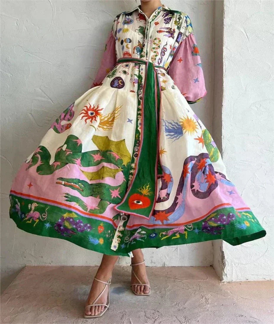 Celia - Italiensk Maxi Kjole