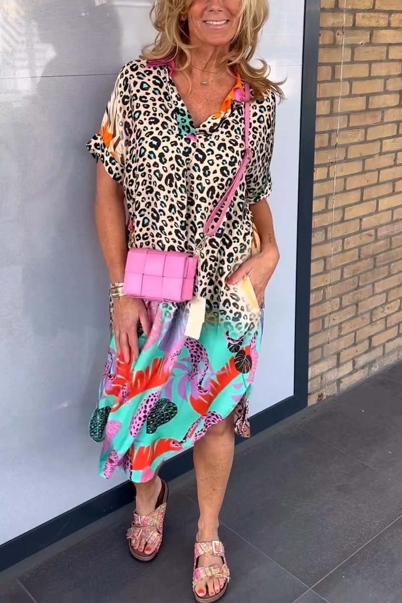Amanda - Avslappet Leopardkjole